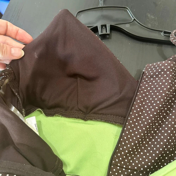 VINTAGE Speechless Party Dress Brown Polka Dots with Sash Tulle - size small - Picture 9 of 12